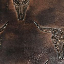 Longhorn Embossed Cow Leather | Hide & Leather House